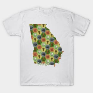 Georgia State Map Board Games T-Shirt